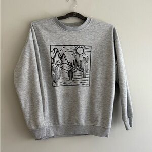Classic Grey Desert Graphic Sweatshirt -  Crewneck